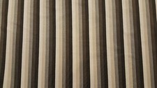 Discount Fabric DRAPERY Brown, Gray Beige Stripe Drapery Fabric