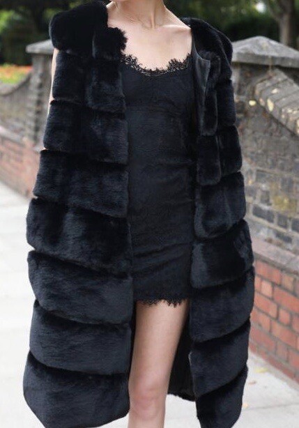 black fur gilet size 20