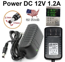 Tested 12V 1.2A  AC/DC 110-240V Converter Adapter Wall Charger Power Supply