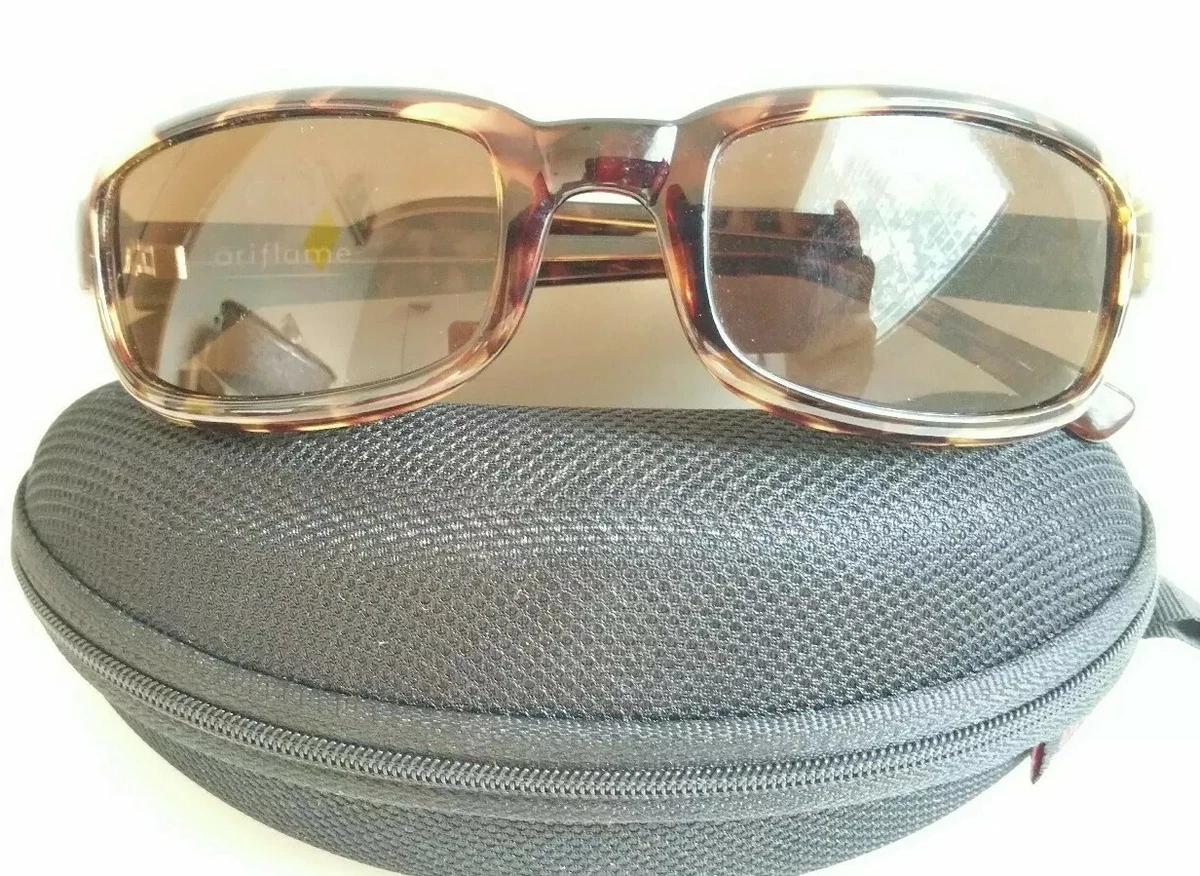 Genuine Oriflame Sunglasses with case Tortoise Shell Brown