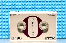 TDK  OPTIMA II    90  1992 EUROPE  TYPE II     BLANK CASSETTE TAPE (SEALED)