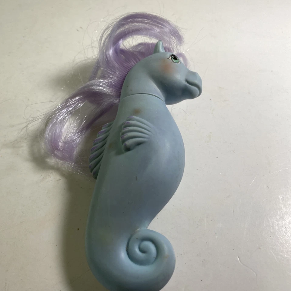 My Little Pony G1 Seahorse 1984 Sea Pony azul púrpura original Hong Kong (A2) Foto 3 de 4