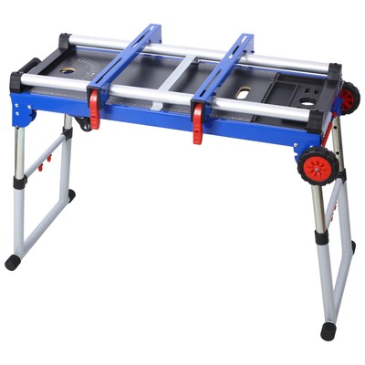 Portable Miter Saw Stand 5in1 Folding Workbench Height Adjustable Legs Multiuse