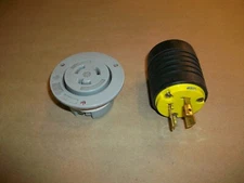 P&S L620-P 20 Amp 250 Volt L6-20P PLUG & Flange Socket  NEW