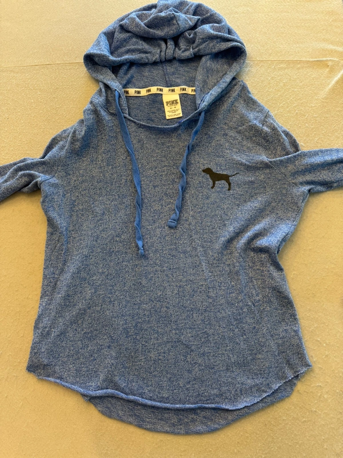 UNDERCOVER Felpa con cappuccio ROSA Victoria Secret donna XS blu maglia erica leggera