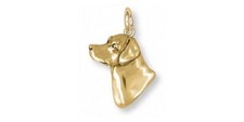 Labrador Retriever Charm Jewelry 14k Gold Handmade Dog Charm LB6A-CG