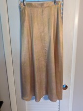 Vintage Breckenridge Size 10 Polyester Yellow Orange Maxi Skirt Euc