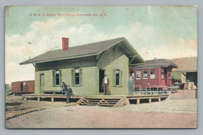 AM&S Railroad Depot MIDDLEBURGH New York Schoharie County NY Train Station 1910s