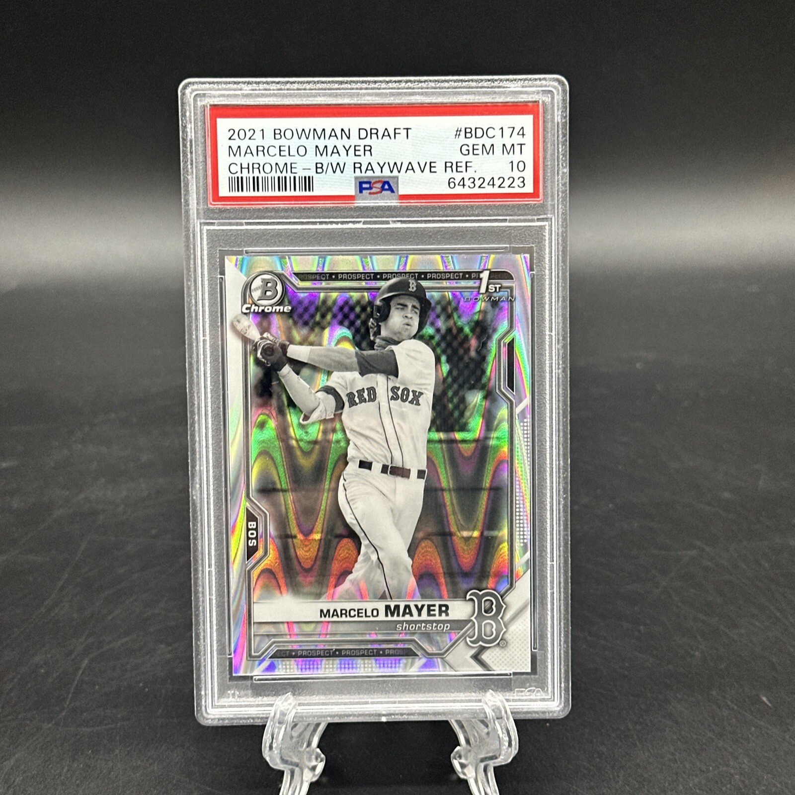 2021 MARCELO MAYER BOWMAN CHROME PSA 10 BLACK WHITE RAYWAVE REFRACTOR Lot6123
