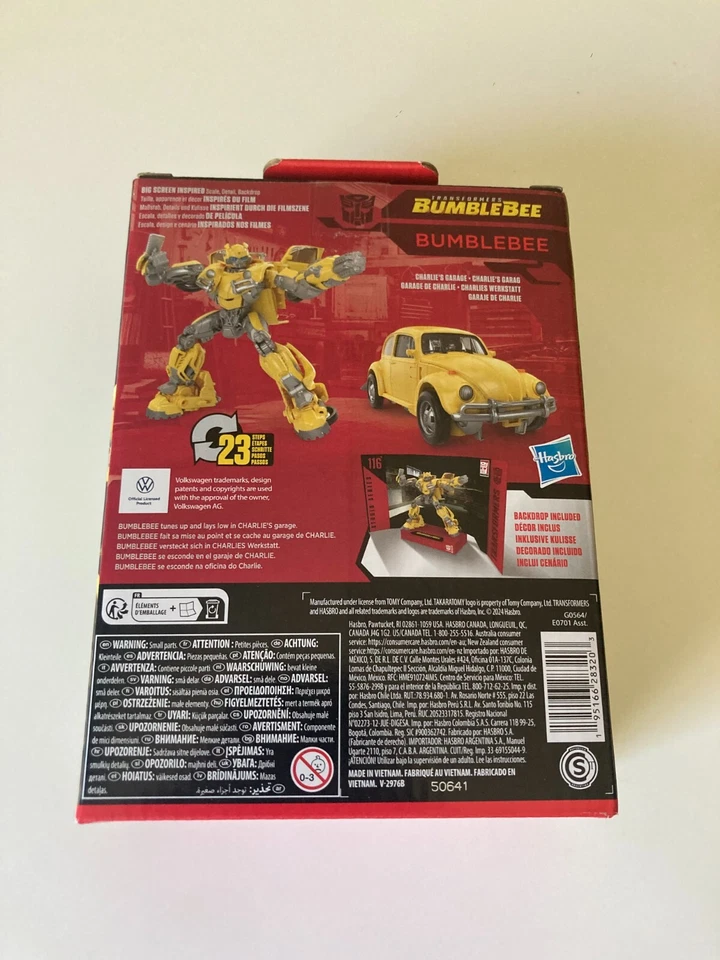 TRANSFORMERS HASBRO STUDIO SERIE BUMBLEBEE FIGURA ROBOT G1 AÑOS 70 VW ESCARABAJO SIN USAR, EN CAJA ORIGINAL Foto 3 de 4