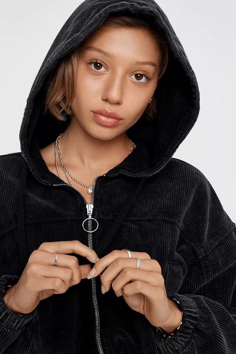 Bomber Jacket Bdg Corduroy Crop Hooded Jacket Urban Outfitters