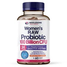 Dr. Formulated Raw Probiotics for Women 100 Billion CFUs with Prebiotics Dige...