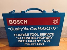 Vintage Bosch Blue Metal Hinge Double Clasp T...