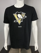 Pittsburgh Penguins Reebok Black Logo T-Shirt (S,M,L,XL)