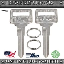 2 New Keys For Volvo 1984-1993 Vehicles Replacement Uncut Key Blade - X140 / VL8