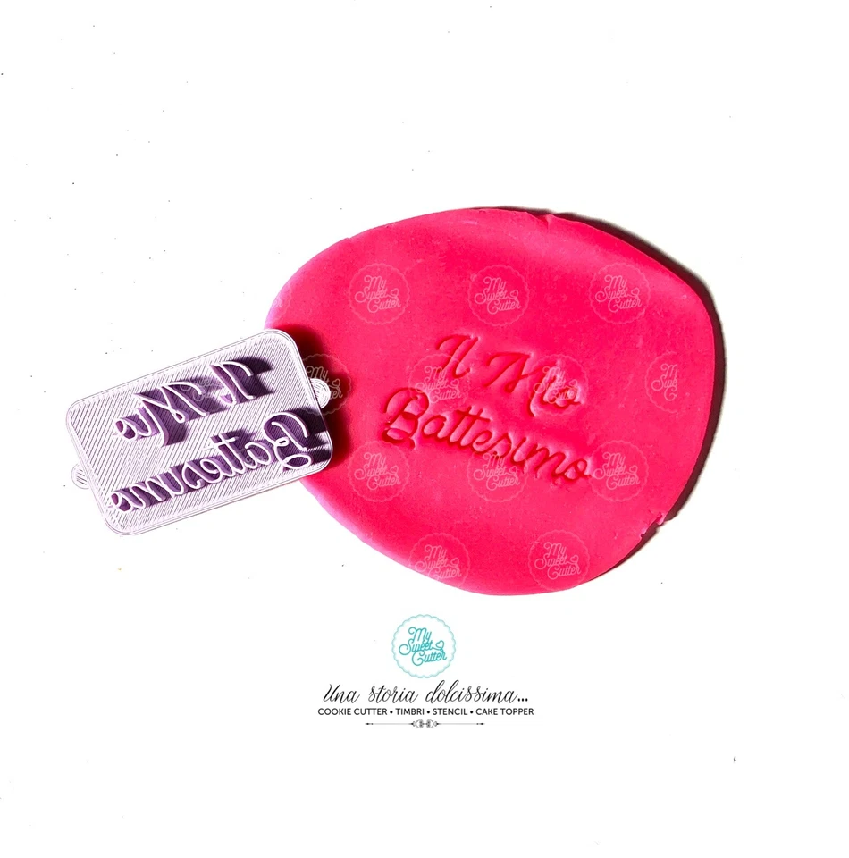 Timbro Il Mio Battesimo Embossing Impronta Cake Design Formina Cookie Cutter