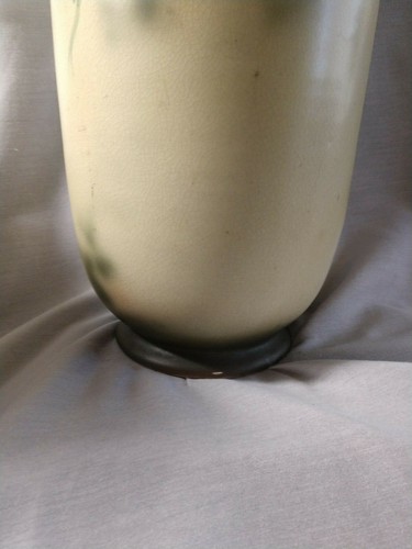 JARRÓN ANTIGUO PINTADO A MANO CON ORO APLICADO 16" DE ALTO - Imagen 9 de 12