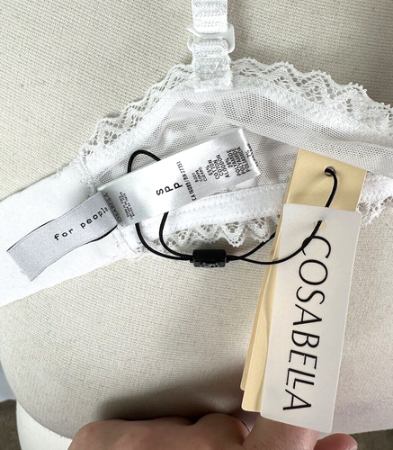 NWT Cosabella Accra Soft Bra SMALL 32 A-D White Convertible Straps Wireless - Picture 14 of 15
