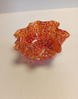 ByON Bowl Cara S Müslischale aus Glas hergestellt Orange Maße 17 x 9 cm