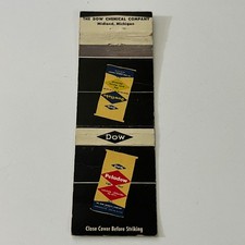 Dow Dowflake The Ever Thirsty Chemical Vintage Matchbook Cover SMB3-2