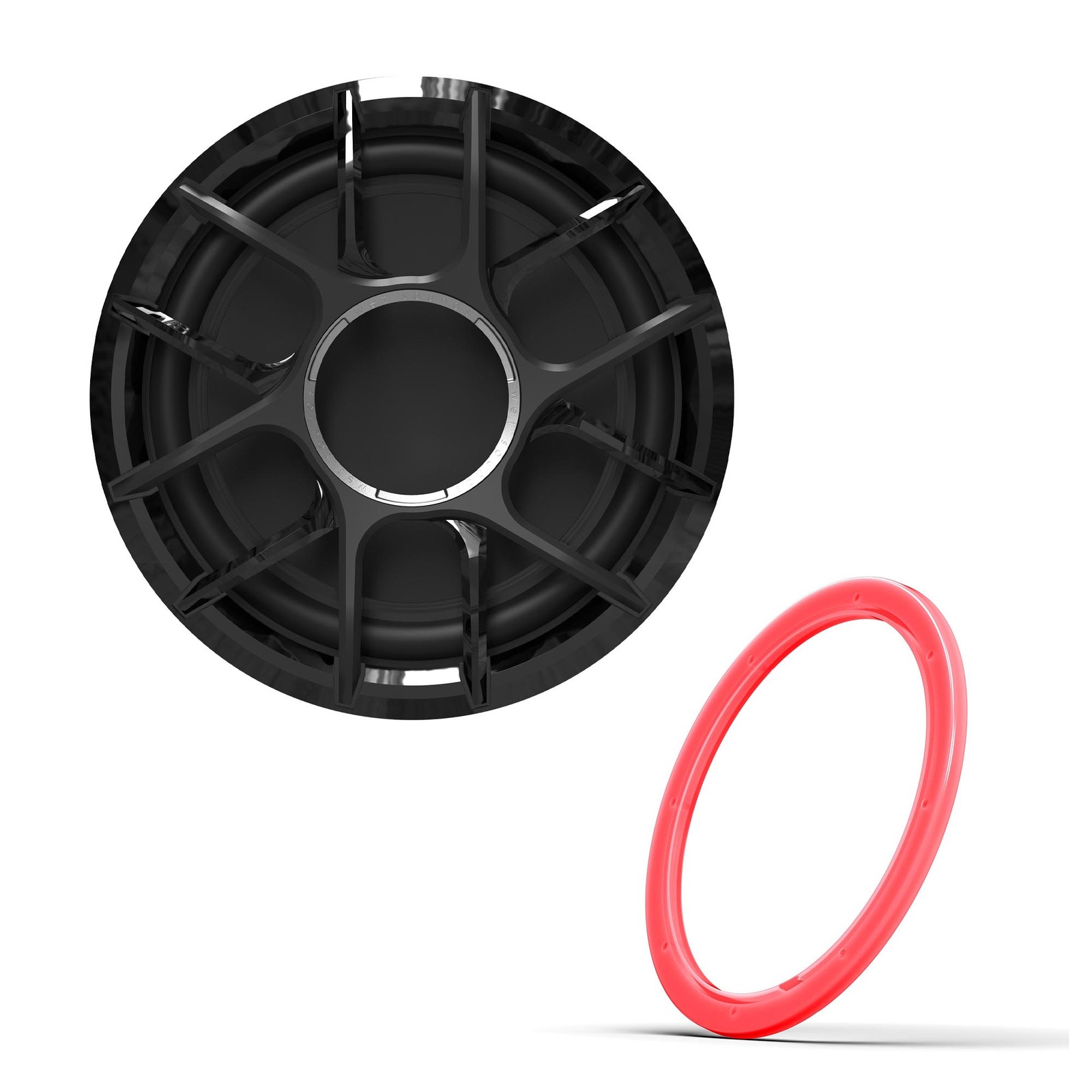 Wet Sounds - ZERO-12-S4-XZ-B Black 12" 4-OHM Marine Subwoofer w/ LED RING