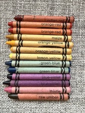 Binney Smith Crayola Crayons 13 Vintage Rare Retired Indian Red USA Umber etc