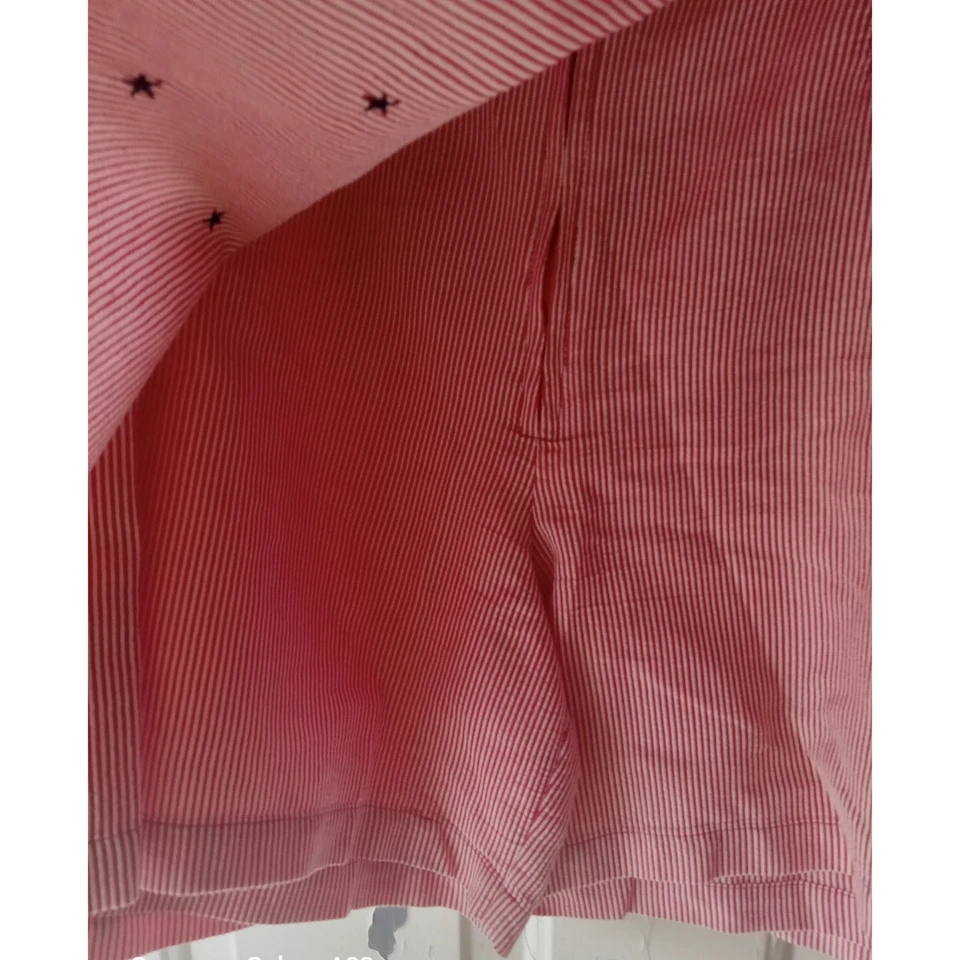 Sag Harbor Siz 10P Striped Wrap Skirt/Skort Navy Star Print & Trim Casual Cute — 第 4/4 张图片