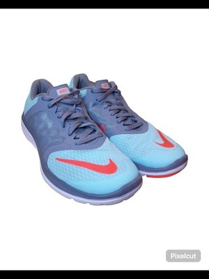 Nike FS Lite Run 3 running shoes | ''mint green, grey, & orange colorway''