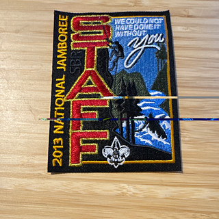 BSA Summit 2013 National Jamboree Staff Patch "We Could Not Have Done It"