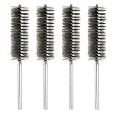 4pcs Pipe Cleaners Brush Set 1.26 Inch Stainless Steel Bristles for Tube, Silver