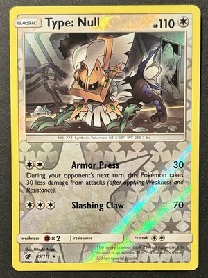 Type: Null 89/111 Crimson Invasion Rare Reverse Holo Pokémon Card NEAR MINT 