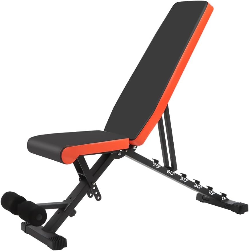 Adjustable Weight Bench Foldable Incline Decline Workout Bench Home Gym Training