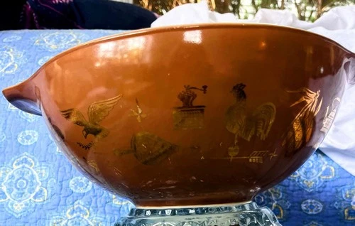 Vintage Pyrex 444 Cinderella Mixing Bowl 4 Qt Early American