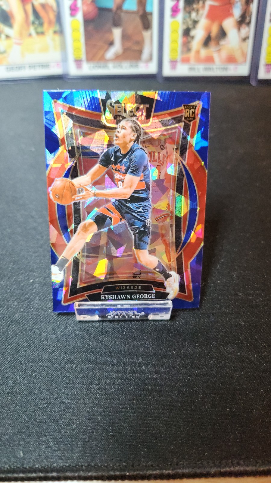 2024 2025 Panini Select Concourse Kyshawn George RC Blue Cracked Ice Prizm