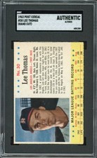 1963 Post Cereal Lee Thomas SP #30 (ANGELS) SGC AUTH