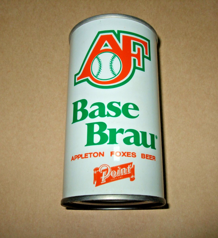 AF Base Brau Appleton Foxes Beer Can SS Air Filled Sample can test Green Orange