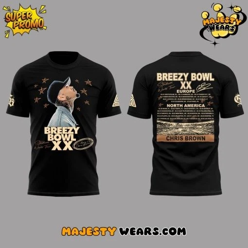 Chris Brown Breezy Bowl XX 2025 Black Tee