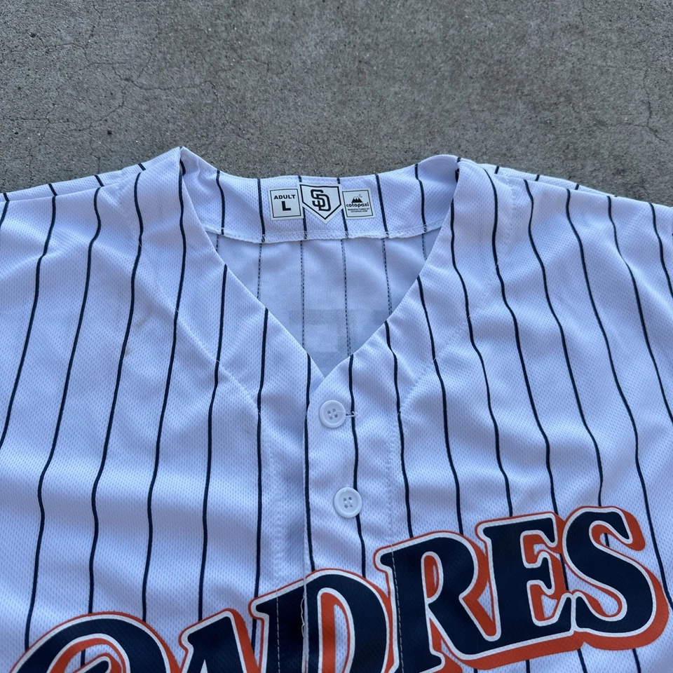 San Diego Padres Baseball Jersey Adult L White Pin StripTrevor Hoffman #51 - Image 2 of 4