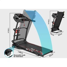 BLACK LORD Treadmill Electric Exercise Machine Run Home Gym Fitness Foldable — image 6