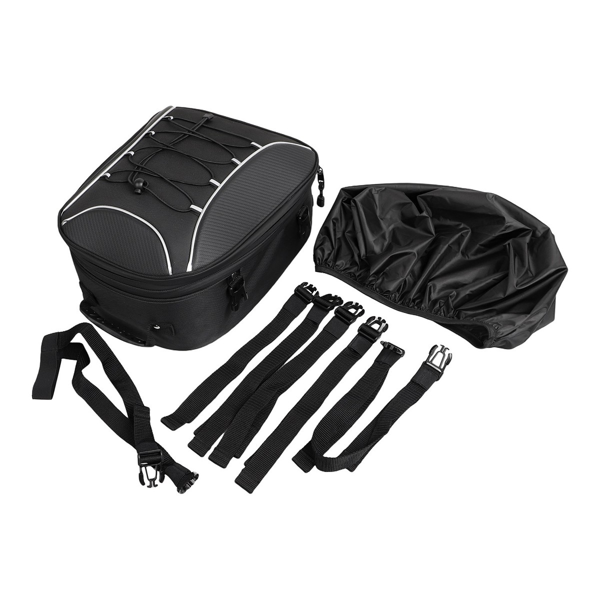 Motorcycle Rear Seat Tail Bag – Waterproof, Shoulder Carry, Helmet Storage