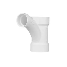 6754327 3" x 3" x 2" PVC DWV Combination Wye and 1/8 Bend, Reducing (One Piece)