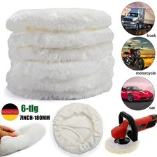 6x 180mm Polierscheibe Faser Poliertellerüberzug Polierpad KFZ Autolack Polier 6x 180mm Polierscheibe Faser Poliertellerüberzug Polierpad KFZ Autolack Polier
