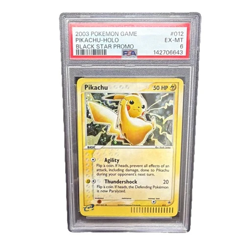 2003 POKEMON BLACK STAR PROMO #012 PIKACHU-HOLO PSA 6