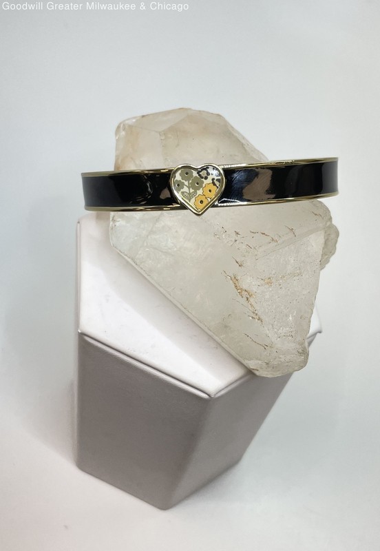Vera Bradley Floral Heart Enamel Hinged Bracelet 42.5g