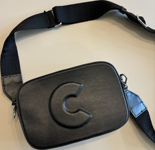 Coccinelle Umhängetasche Schwarz Leder mit v...