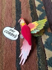 VTG Say Corby's Wiskey Parrot Hanging Alcohol Advertising Denmark Bar Decor 9