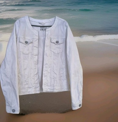  Gina Benotti Jeansjacke weiß kurz Gr. 42