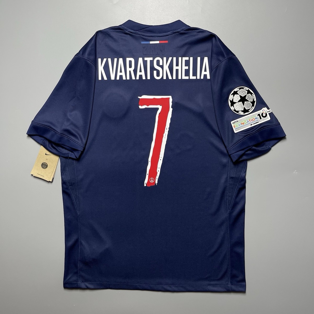PSG NIKE 2024/2025 FOOTBALL HOME JERSEY #7 KVARATSKHELIA SIZE “M