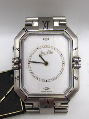 *JEAN D'EVE* UPSIDE DOWN - SWISS MADE -WATCH -ARMBANDUHR - STEEL & DIAMOND - NEU