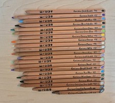 Berol Karisma Karismacolor pencils x 21 used but some unsharpened in aquarelle